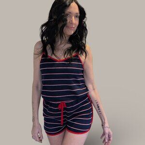 Mossimo Red, White and Blue Striped Romper - Small
